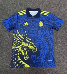 2025-26 Golden Dragon Head Real Madrid Blue Thailand Soccer Jersey AAA-7209