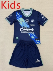 2024-25 Puebla F.C.  Away Blue kids Soccer Uniform-AY