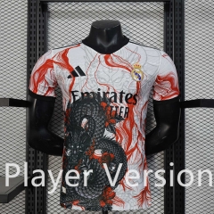 Player Version 2025-26 Real Madrid White&Red Thailand Soccer Jersey AAA-888