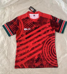 2025 Kenya BLK Red Thailand Rugby Shirt