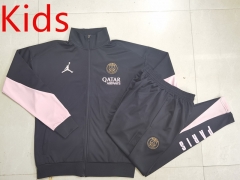 2024-2025 Paris SG Black  Kids/Youth Soccer Jacket Unifrom -815