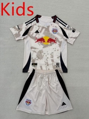 2025-26 New York Red Bulls Away Grey Kids/Youth Soccer Uniform-AY