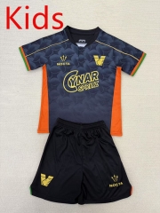 2024-25  Venezia Home Black kids  Soccer Uniform -AY