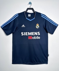 Retro Version 03-04 Real Madrid  Away Royal Blue Thailand Soccer Jersey AAA-811