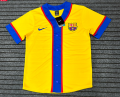 2025 Barcelona Yellow Soccer Short-sleeved cardigan-9171