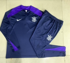 2024-2025 Corinthians Black Thailand Soccer Tracksuit-815