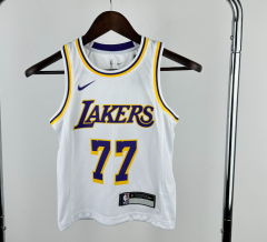 Los Angeles Lakers White#77  kids NBA Uniform-311