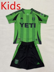 2025-26 Austin FC Home Green kids  Soccer Uniform-AY
