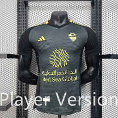 Player Version 2025-26 Al Ahli Saudi 2nd Away Black Thailand Soccer Jersey AAA-888