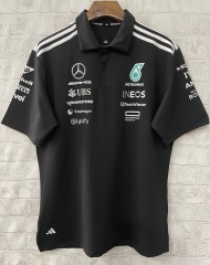 2025 Formula one Mercedes Black  Formula One Racing Suit(With collar)