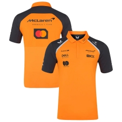 （With collar）2025 F1 McLaren Orange Black Formula One Racing Suit