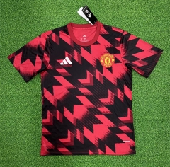 （s-4xl）2025-26 Manchester United Red&Black Thailand Soccer Training Jersey-7189