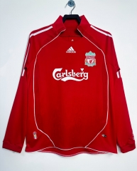 Retro Version 06-08 Liverpool Home Red LS Thailand Soccer Jersey AAA-811
