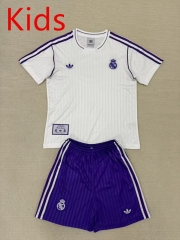 2025-26 Retroversion Real Madrid White Kids/Youth Soccer Uniform-AY