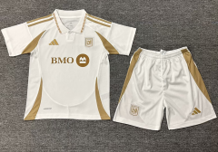 2025-26 Los Angeles FC Home White kids Soccer Uniform