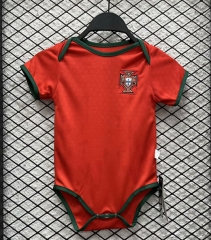 2025-26 Portugal Home Red Baby Soccer Uniform-CS