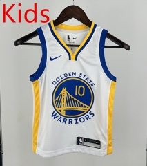 Golden State Warriors White #10 kids NBA Uniform-311