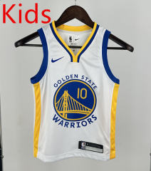 Golden State Warriors White #10 kids NBA Uniform-311