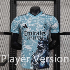 Player Version 2025-26 Real Madrid   Blue Thailand Soccer Jersey AAA-888