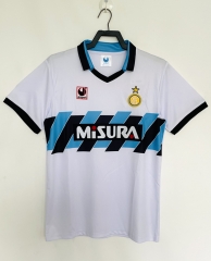 Retro Version 90-91 Inter Milan Away White Thailand Soccer Jersey AAA-811