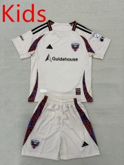 2025-26 D.C. United Away White Kids/Youth Soccer Uniform-AY