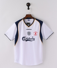 Retro Version 01-02  Liverpool Away White  Thailand Soccer Jersey AAA-7189