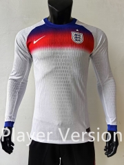 Player Version 2025-26 England Home White LS Thailand Soccer Jersey AAA-5635