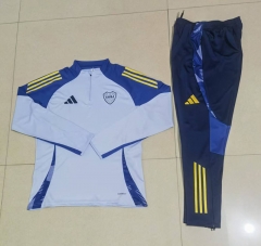 2024-25 Boca Juniors Gray Thailand Soccer Tracksuit Uniform-411