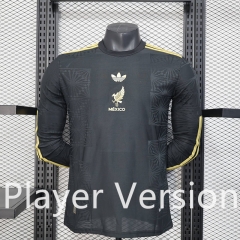 Player Version 2025-26  Mexico Black  LS Thailand Soccer Jersey AAA-888