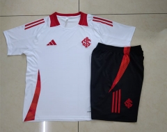 2024-2025 Brazil SC Internacional White Short-Sleeve Thailand Soccer vest Tracksuit-815