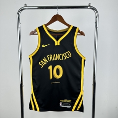 2024 city version  Golden State Warriors  Black #10 NBA Jersey-311