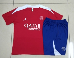 2025-26 Paris SG Red Short-Sleeve Thailand Soccer Tracksuit-815