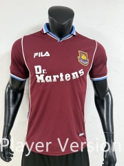 Player Retro Version 99-01 West Ham United Home Red Thailand Soccer Jersey AAA-0871