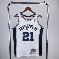 Retro version San Antonio Spurs White #21 NBA Jersey-311