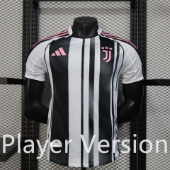 Player Version 2025-26 Juventus Home White&Black Thailand Soccer Jersey AAA-888