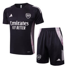2024-2025 Arsenal Dark Grey Short-Sleeve Thailand Soccer Tracksuit-815