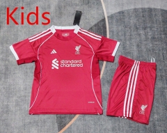 2025-26 Liverpool Home Red Kids/Youth Soccer Uniform-9484