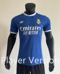 Player Version 2025-26 Real Madrid 2nd Away Blue Thailand Soccer Jersey AAA-4506