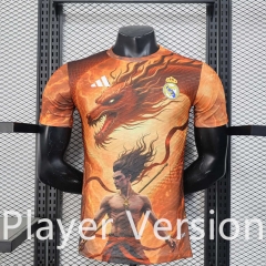 Player Version 2025-26 Real Madrid  Orange Thailand Soccer Jersey AAA-888