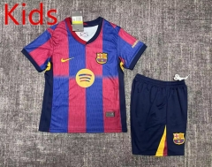 2025-26  Barcelona Home Red&Blue Kid/Youth Soccer Uniform-8372