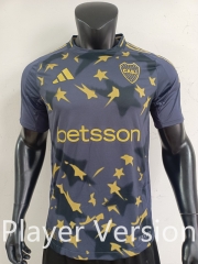 Player Version 2025-26 Boca Juniors 3rd Away Grey&Blue Thailand Soccer Jersey AAA-0871