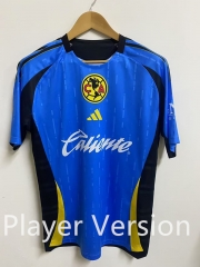 Player Version 2025-26 Club America Away Blue Thailand Soccer Jersey AAA-912