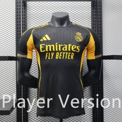 Player Version 2025-26 Real Madrid Black&Golden  Thailand Soccer Jersey AAA-888