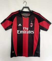 Retro Version 10-11 AC Milan Home Red&Black Thailand Soccer Jersey AAA-811