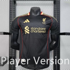 Player Version 2025-26 Liverpool 2nd Away Black  Thailand Soccer Jersey AAA-888