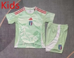 2025-26 Italy Away Green Soccer Uniform-9484