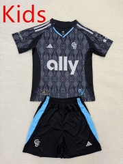 2025-26 Charlotte FC Away Black&Grey  Kids/Youth Soccer Uniform-AY