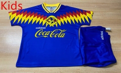 1995 Club America Away Blue Kids/Youth Soccer Uniform-6895