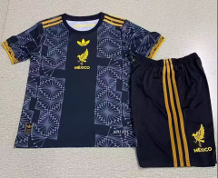 2025-26 Mexico Special  Black Kids/Youth Soccer Uniform