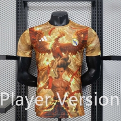 Player Version 2025-26 Real Madrid Yellow&Orange Thailand Soccer Jersey AAA-888